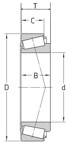 Konusni valjkasti ležaj 12580/20, 20,6 x 49,2 x 19,8 mm