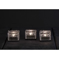 STAR TRADING Set od 3 vanjske solarne svijeće Candle Icecube, visina 5,5 cm