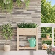 Vrtna tegla s policom 71x37x76 cm solidna borovina