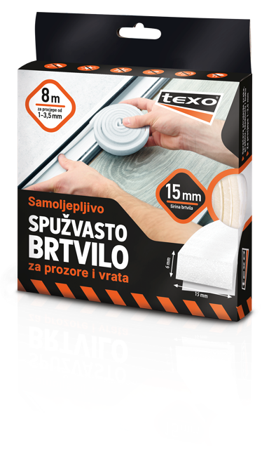 TEXO Traka SPUŽVASTO 8MX15MM BIJELO