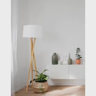 NOVA LUCE Salino stajaća lampa e27 /ip20/drvo & bijela nl9145061