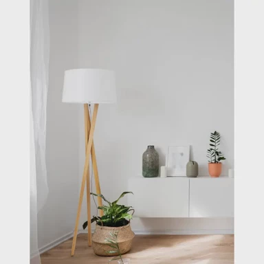 NOVA LUCE Salino stajaća lampa e27 /ip20/drvo & bijela nl9145061