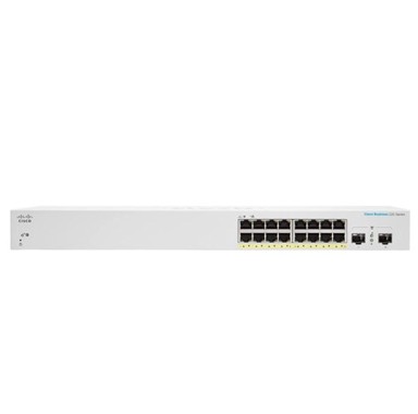 CISCO Switch CBS220-16P-2, 18-Port, Gigabit Ethernet, PoE+, SFP