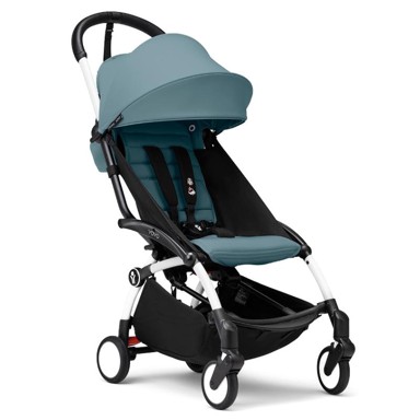 STOKKE Dječja kolica YOYO³ 6+, bijeli okvir, plava