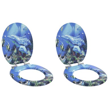 MDF WC daska 2 kom 44x38 cm plava