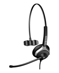 GEQUDIO Slušalice s mikrofonom WA9007, žičane, Office/Call Center, crna