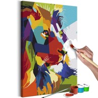 Slika za samostalno slikanje Geometric Lion 40x60