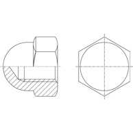 Metalna matica slijepa DIN 1587 M8 ZN