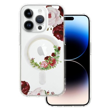 MG Maskica za iPhone 14, Flower Magsafe, crveni cvijet