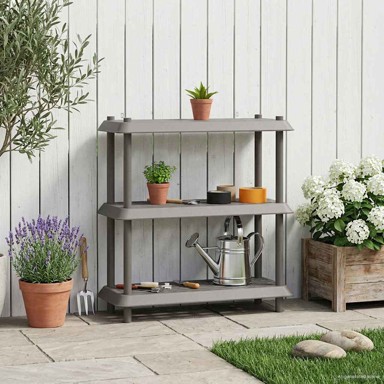 Jedinica za police, 3 razine, 100 x 40 x 96 cm, PP, svjetlosiva