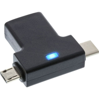 INLINE USB-C i Micro USB na USB-C adapter, crni
