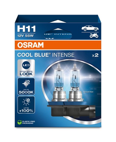 OSRAM Cool Blue Intense NEXT 12V, do 100% više svjetla, do 60% bjelije, 5000K
