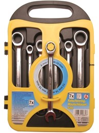 BGS Set viljuškasto-okastih ključeva s račnom 8–19 mm, 7-dijelni Kraftmann 30000 Pro
