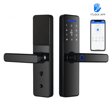 BOT Pametna kvaka za vrata TTLock SH2, WiFi, crna