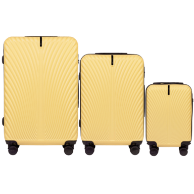 WINGS Set kofera SWAN, 3 kom (L, M, XS), ABS+, sladoled