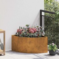 Kutna posuda za sadnju 60 x 60 x 35 cm, rđa 