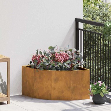 Kutna posuda za sadnju 60 x 60 x 35 cm, rđa