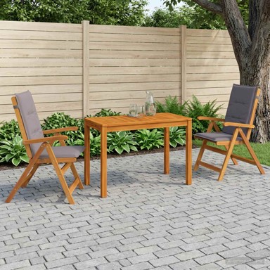 Vrtni set sofa 4 kom. od masivnog bagremovog drva, prirodni