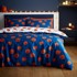 CATHERINE LANSFIELD Posteljina Halloween Pumpkins za bračni/produženi krevet 230x220 cm Plava/narančasta
