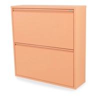 SPINDER DESIGN Metalni ormarić za cipele u boji lososa Billy 