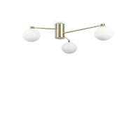 IDEAL LUX Stropna svjetiljka Hermes PL3 ID288260, D90, G9, mjedena