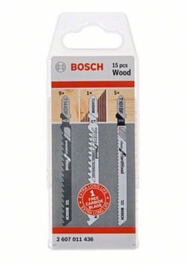 BOSCH Professional Wood komplet listova za ubodnu pilu, 15-dijelni