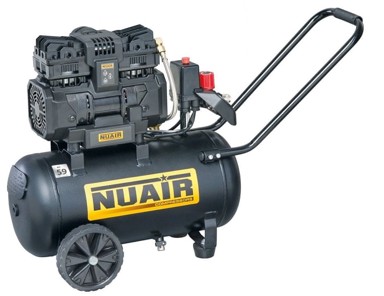 NUAIR Tihi bezuljni kompresor N/B2CC304NUA, 59 dB, 24 L, 8 bar, 1.5 KS