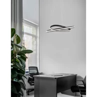 NOVA LUCE Visilica Aries LED 45 W, 3000 K, 2364 lm, dimm, IP20 NL9357061, crna