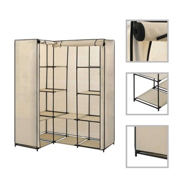 Corner garderobni ormar 130x87x169 cm, bež