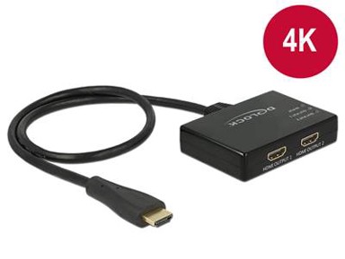 DELOCK Razdjelnik, HDMI (M) na 2x HDMI (Ž), 4K