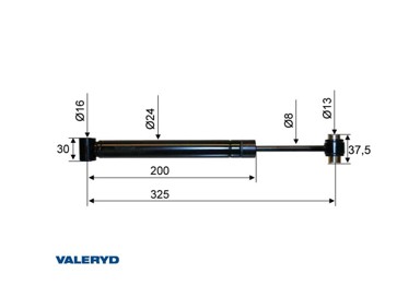 VALERYD Amortizer za naletnu kočnicu AL-KO 161vb/vb-2 325mm 4020005