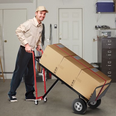 COSTWAY Metalna transportna kolica 3 u 1 s 4 gumena kotača, crno-crvena