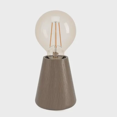 Stolna lampa Asby, E27, tamno smeđa