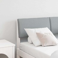 Tapecirano uzglavlje svijetlo sivo 120 cm čvrsto borovo drvo