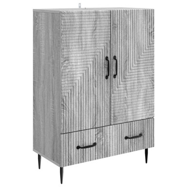 Krevet, 66 x 34,5 x 95 cm, konstruirano drvo, siva sonoma