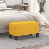 Klupa 70 x 35 x 41 cm od tkanine - svjetložuta