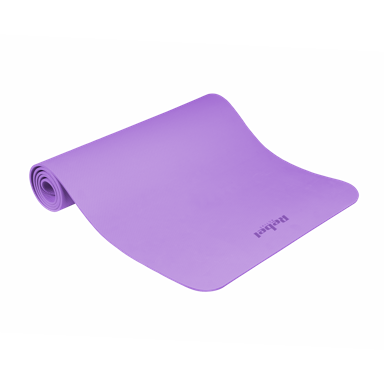 REBEL ACTIVE Prostirka za gimnastiku, za jogu, pilates i fitness, 183 x 61 cm, debljina 1 cm, TPE, ljubičasta