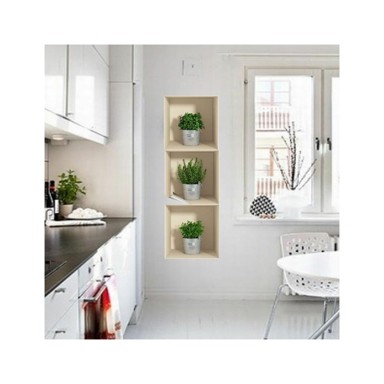 AMBIANCE Set od 3 naljepnice s 3D efektom Herbs in Pot