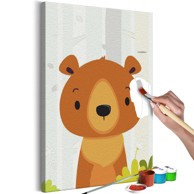 Slika za samostalno slikanje Teddy Bear in the Forest 40x60