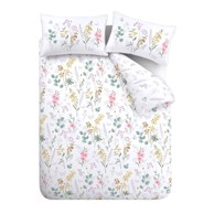 CATHERINE LANSFIELD Posteljina Emilia Floral za bračni/produženi krevet 230x220 cm Bijela