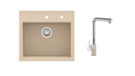 SINK SOLUTION Set sudoper i slavina Milano, bež