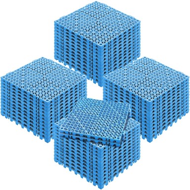 VEVOR Modularne podne pločice za odvodnju, međusobno povezive, jastučić 30 x 30 x 1,5 cm, plave boje