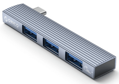 ORICO USB hub AH-W13, USB-C, 3 USB-A, sivi