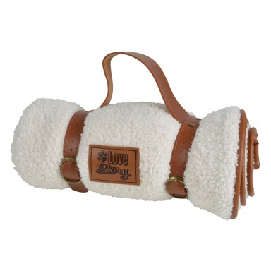 LOVE STORY Deka za pse, 50×70 cm, krem