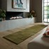 FLAIR RUGS Kaki zelena ručno rađena vunena staza 60x230 cm Checkerboard