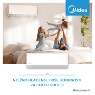 MIDEA Klima uređaj Breezeless E CB1-12HRFN8-I CB1-12HFNX-O, 3,6 kW