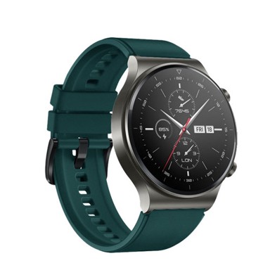 HUAWEI Silikonski remen za Watch GT 2/3/4/2 Pro/3 Pro/4 Pro/GT 2e 46 mm, tamnozeleni