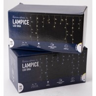 Božićne LED lampice, 200 LED, topla bijela, 6 m, 8 funkcija