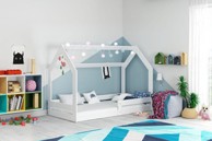 Drveni dječji krevet House 1, 160x80, bijeli
