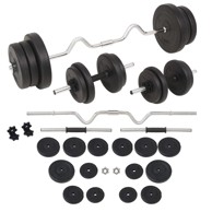 Set šipki i utega, 60 kg